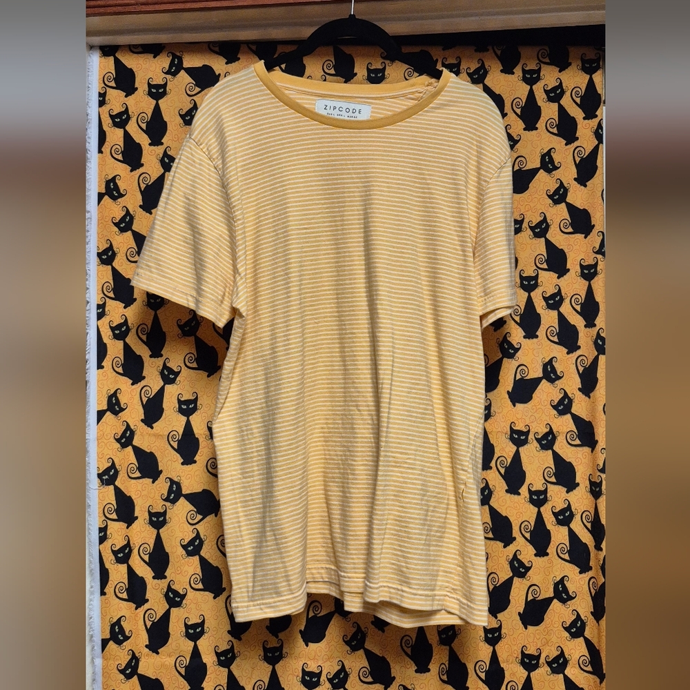 Zipcode Yellow Striped Top - Picture 2 of 7